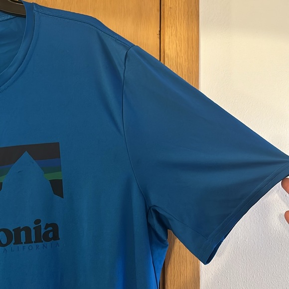 Patagonia Men’s Capilene Baselayer Short Sleeve Tee Shirt Blue Size L-XL - Picture 8 of 13